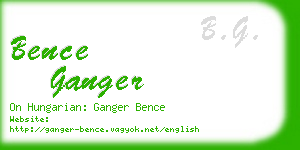 bence ganger business card
